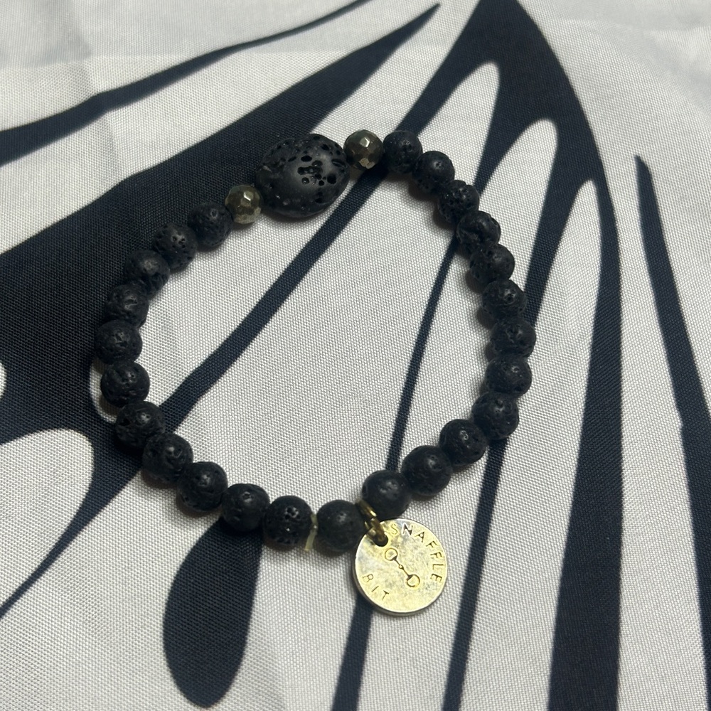 Snaffle Bit Lava Rock Bracelet - image 7